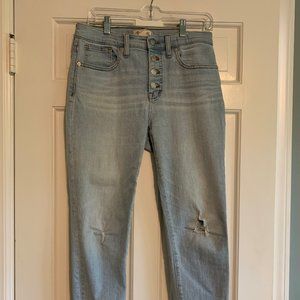 Madewell 9" High-Rise Light Wash Skinny Jeans